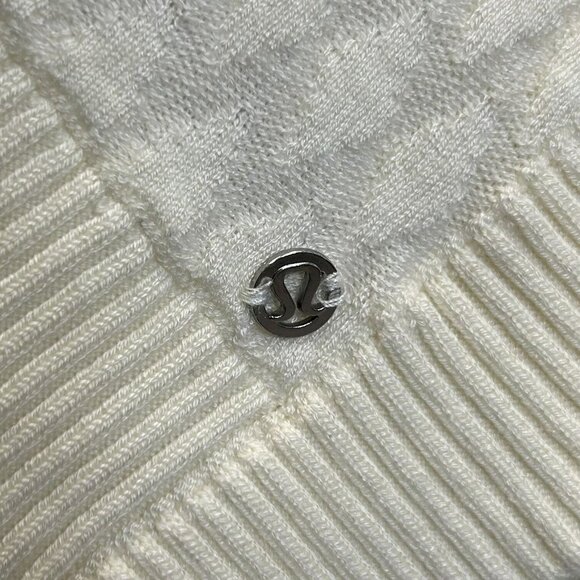 Lululemon Divinity Poncho Womens One Size Cream Pullover Sweater Cashmere Blend - Picture 3 of 4
